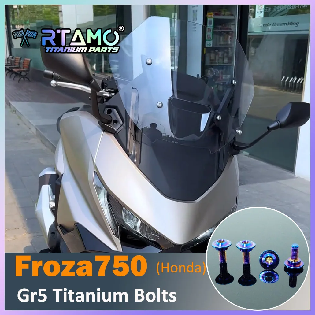 RTAMO Gr5 Titanium Bolt Windshield Mirror Plug Front Fender ABS Line Rear Caliper Turn Signal Screw for Honda Forza750 2025