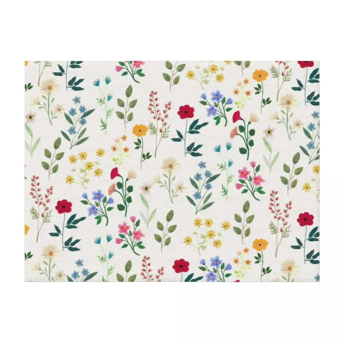 

Spring Botanicals Throw Blanket Plush Vintage Plaid on the sofa Luxury St Blankets