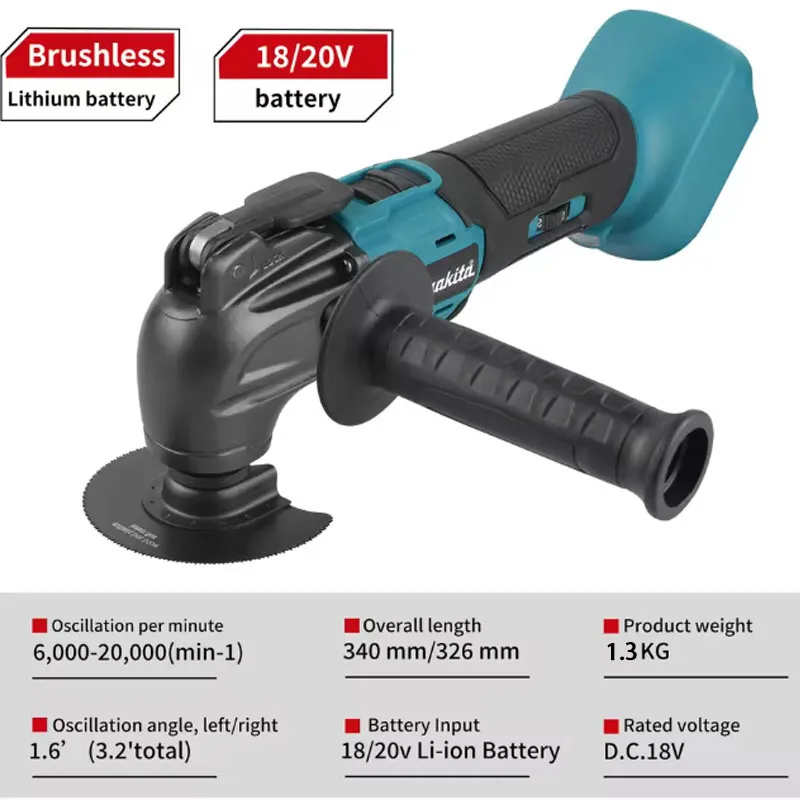 

Многофункциональный электрический триммер Makita 18V с бесщеточным двигателем и быстрым креплением, совместимый с Makita 18V