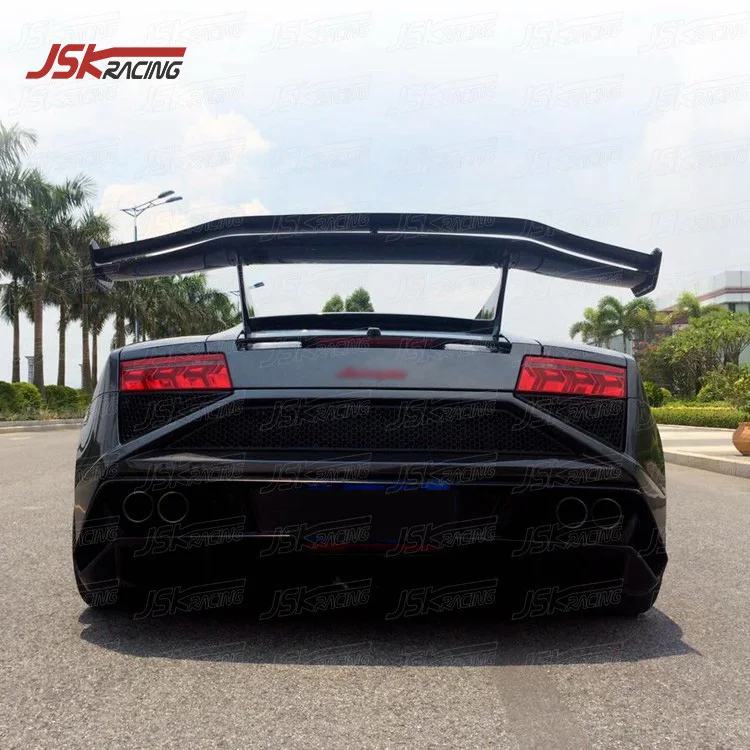Jsk estilo seco de fibra de carbono spoiler traseiro cauda tronco spoiler para 2008-2014 lambo gallardo lp550 lp560 lp570 asa spoiler