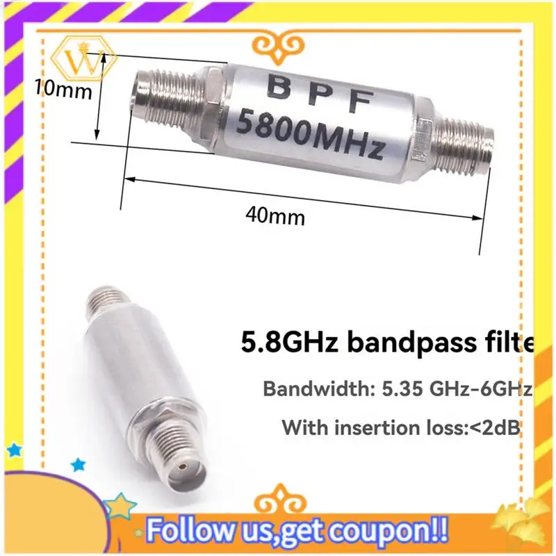Neuester 5,8-GHz-Bandpassfilter, Bildübertragungs-Fernbedienungsfilter, 2,4-GHz-Unterdrücker