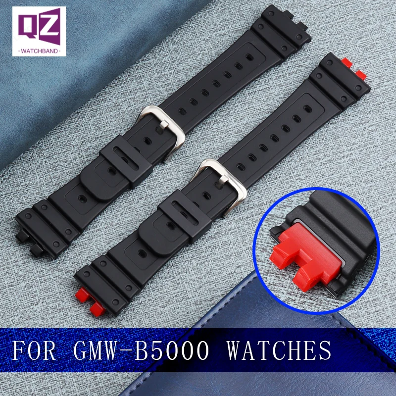 Resin Watchband For Casio G-Shock GMW-B5000 Black Waterproof Rubber strap Replacement Bracelet Band Bracelet Accessories