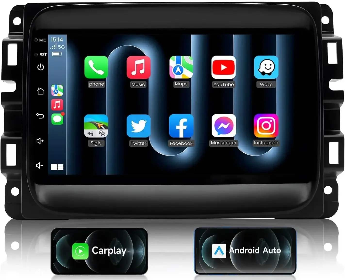 

2+32G Car Radio Stereo for Dodge Ram 2013-2018 1500 2500 3500（8 Core）, 9" HD Android 13 car Radio with Wireless Carplay