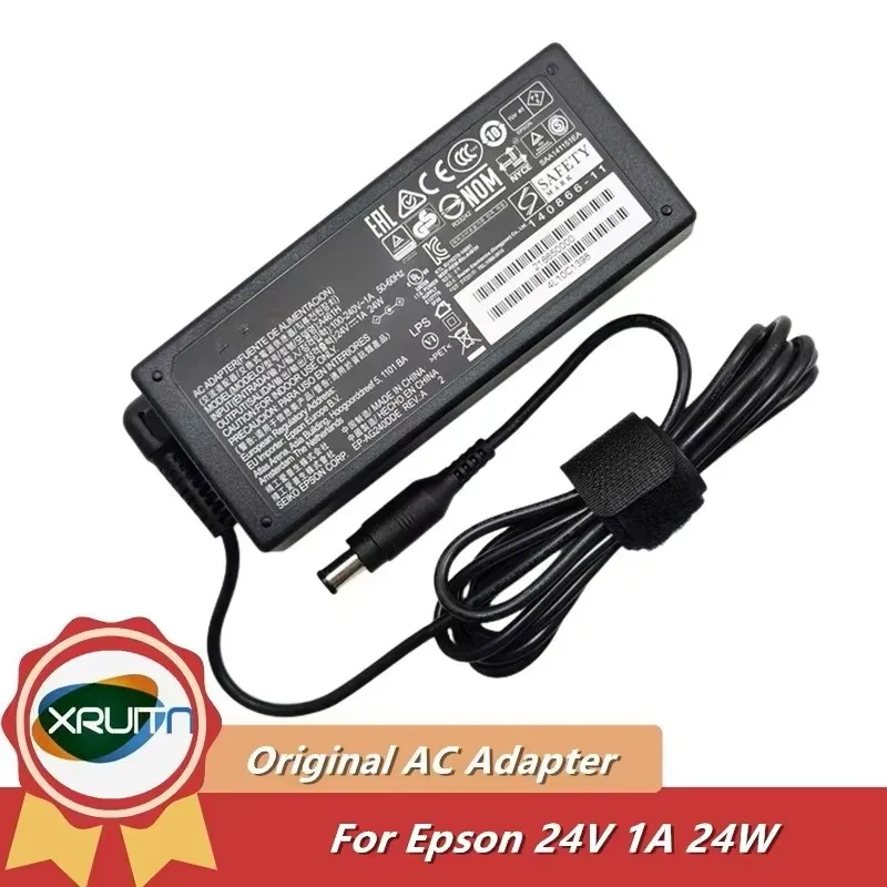 

Оригинальное зарядное устройство 24 В 1 А WF-110 A462E A461H Адаптер переменного тока для Epson WF-100 DS-410 530II Адаптер питания принтера