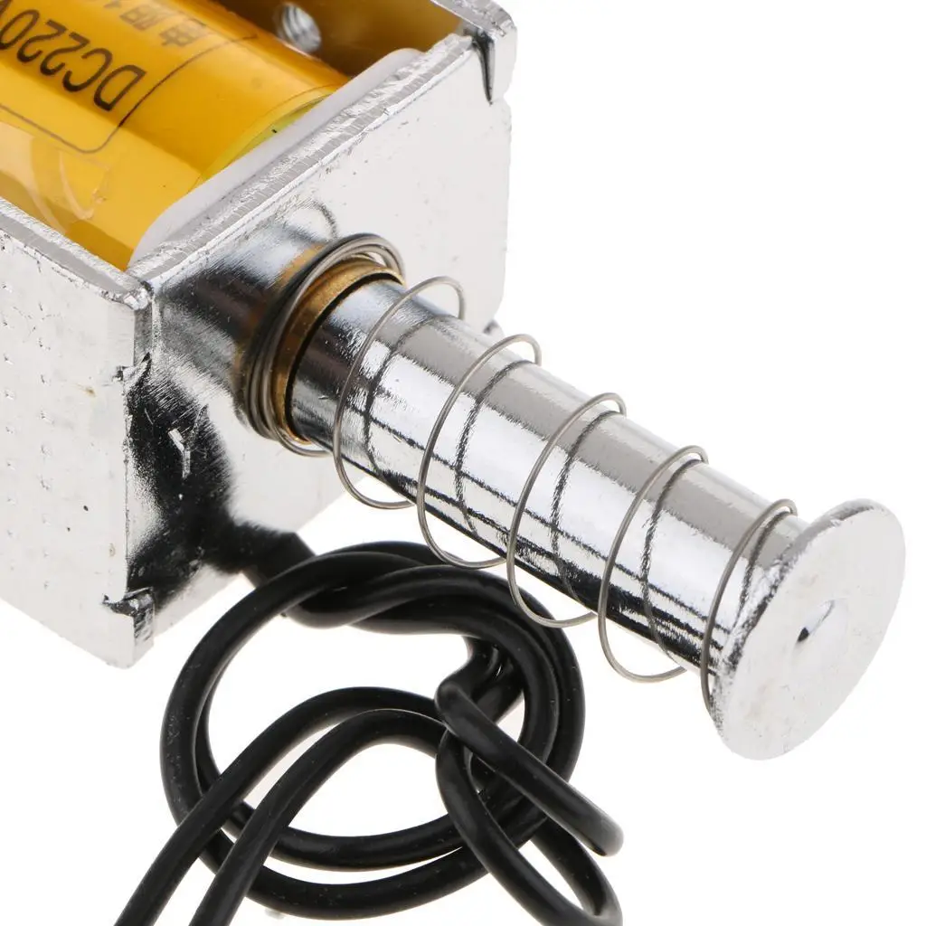 Blesiya DC220V Push Type Open Frame Solenoid Electromagnet 34.5mm 20N 2KG