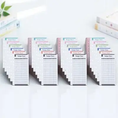24Pcs Creative Budget Cards Easy-Carry Finance Tracking Sheets for Business Travel Self-Driving Trip Daily Budgeting Cash Binder