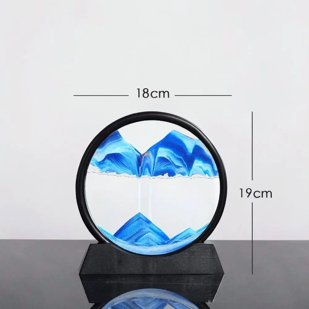 3D Dynamic Sand Art Table Lamp Modern Quicksand Painting Decorative Light Home Office Decor Creative Birthday Gift
