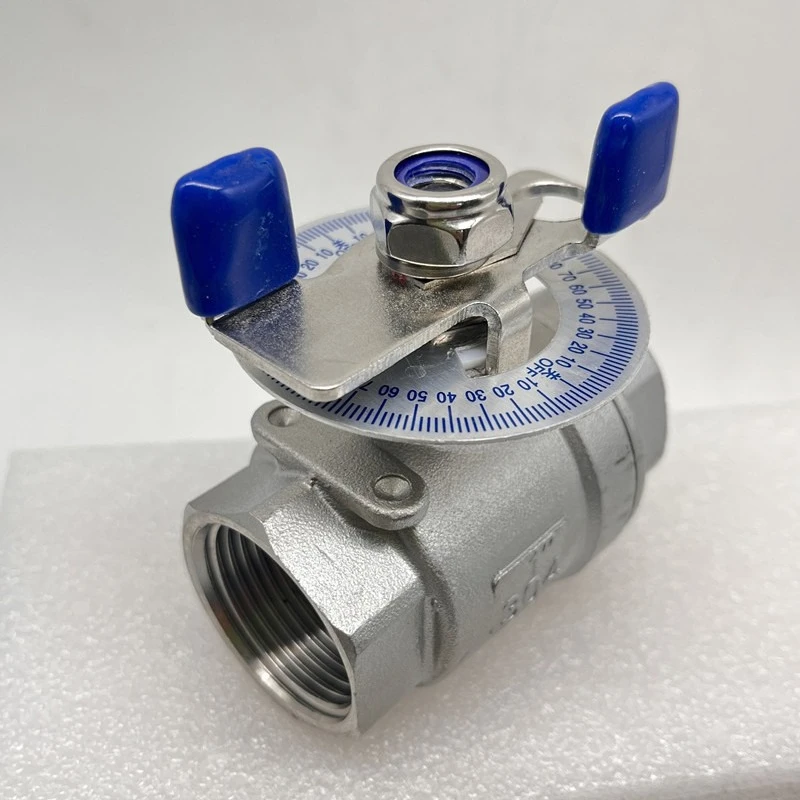 DN1525 Manual Flow Throttle Valve Compact Grading Regulator Stainless Steel Internal Thread Handle