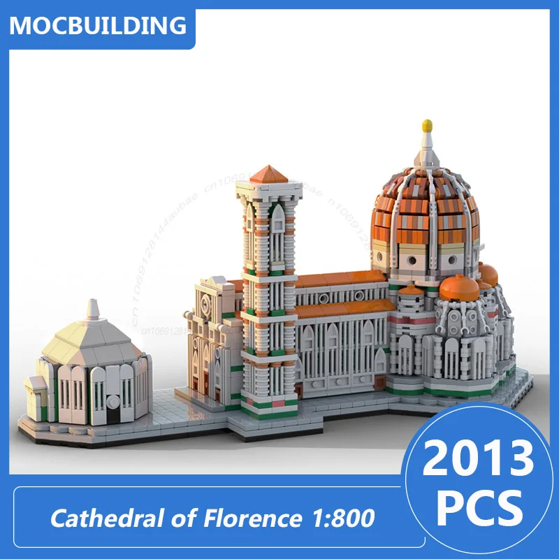 Kathedraal van Florence 1:800 Schaalmodel MOC Bouwstenen DIY Monteren Bakstenen Architectuur Display Collectie Kerstmis 2113PCS