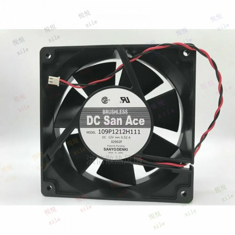 

L+ for SANYO 109P1212H111 DC12V 0.52A 12038 120*38MM 2-wire cooling fan