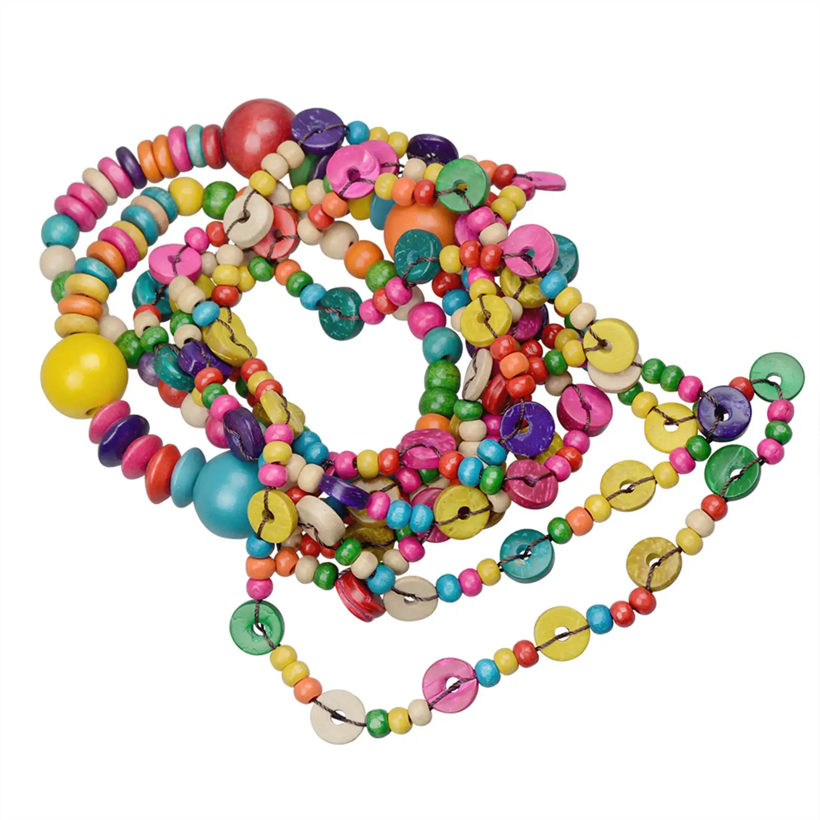 

Bohemian Wood Beads Necklace Wooden Beaded Choker Multi Layers for Graduation, Engagement, Wedding Jewelry Holiday Jewelry