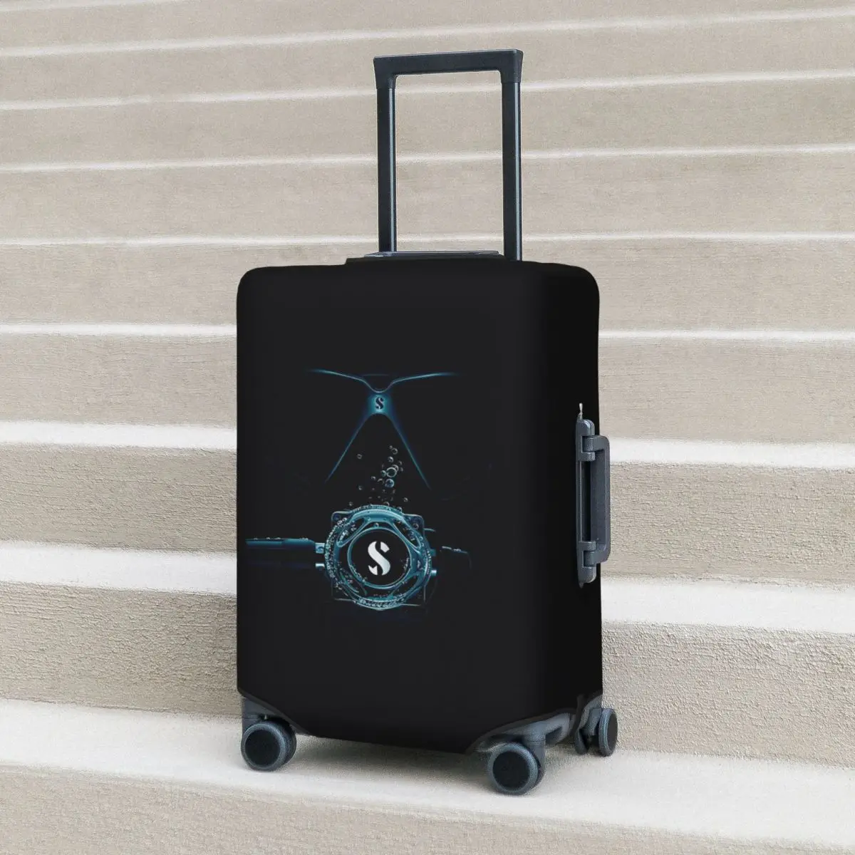 

Scubapros Dive Diving Suitcase Cover Protection Elastic Trip Luggage Protector Covers for 18-32 Inch