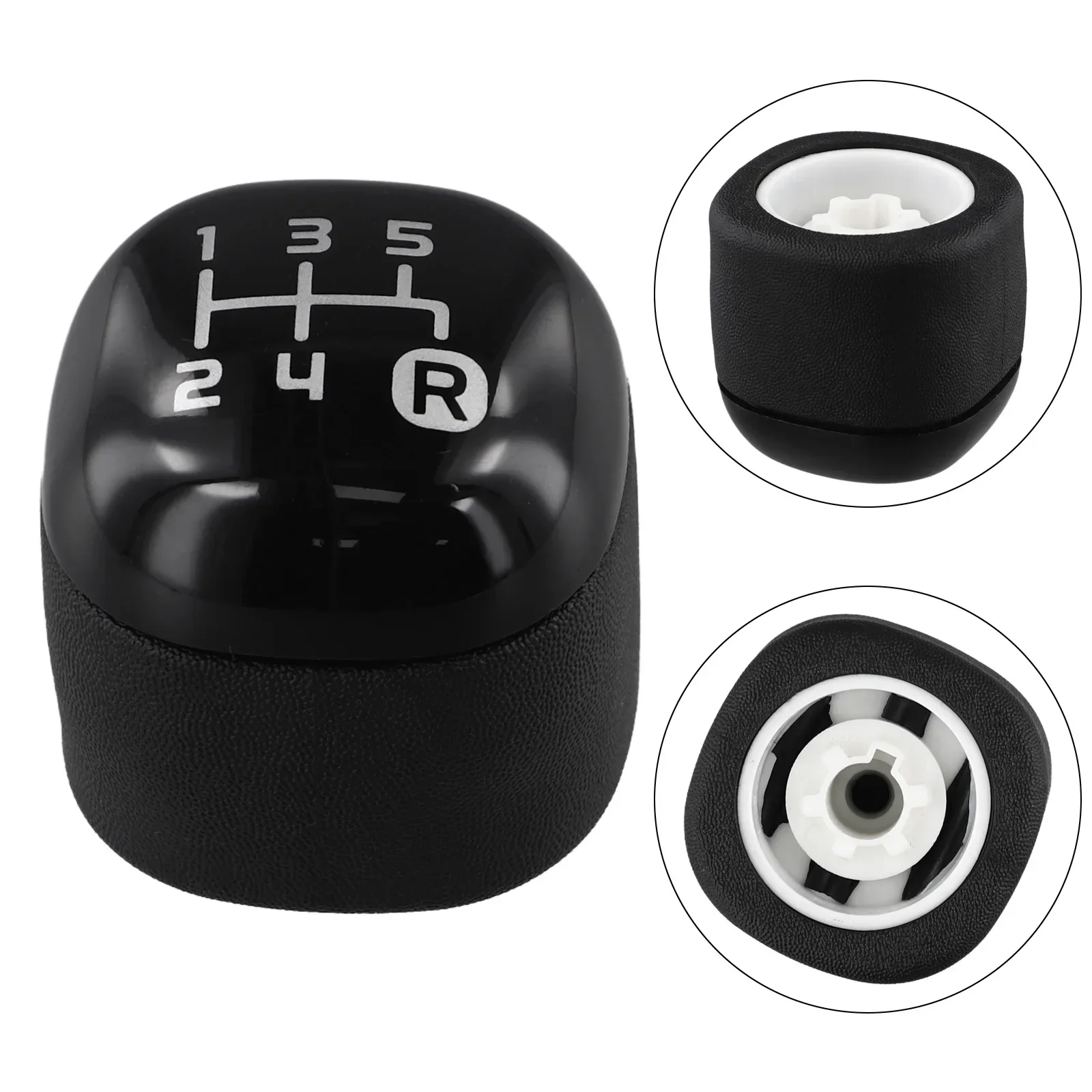 Car Interior With This Sleek Black 5 Speed Gear Knob Stick Button FOR Fiat FOR Panda From 2012- Interior Parts