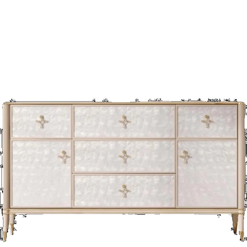 

American light luxury shell five bucket solid wood home entry modern simple living room aisle locker porch cabinet