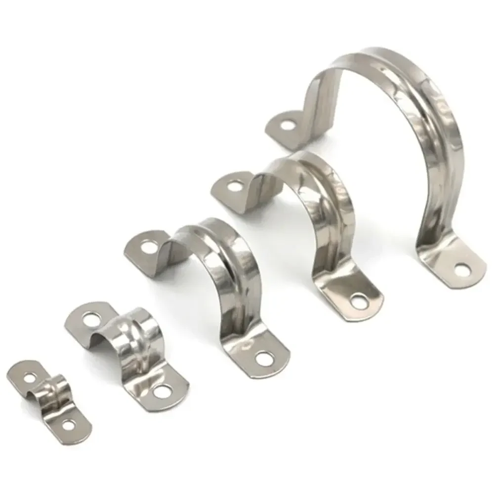 10Pcs M5-M100 5mm-100mm Stainless Steel Saddle Clamps Riding Clip Horseback Tube Saddle Clip Buckle Throat Hoop Ohm Tube Card