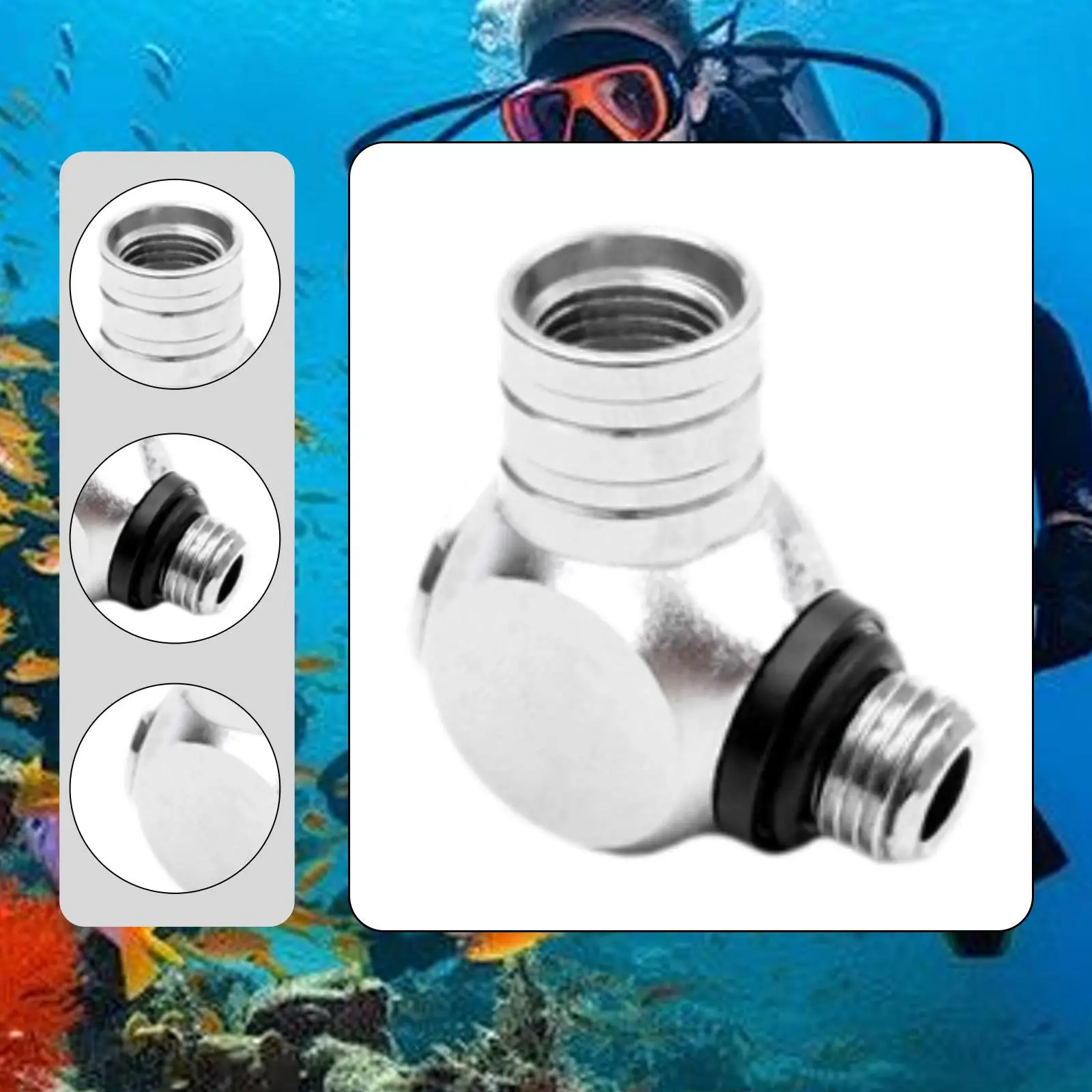 Universal Diving Regulator Hose Adapter 110 Degree Angle First Stage Compatible Sturdy Practical Accessory