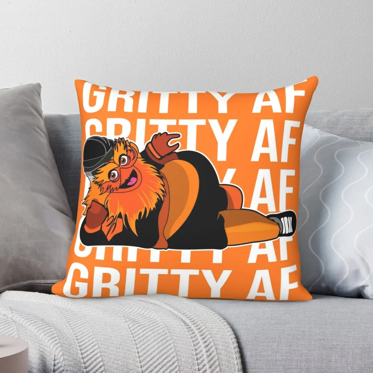 

Gritty AF Pillowcase Polyester Linen Velvet Pattern Zip Decor Throw Pillow Case Sofa Seater Cushion Case