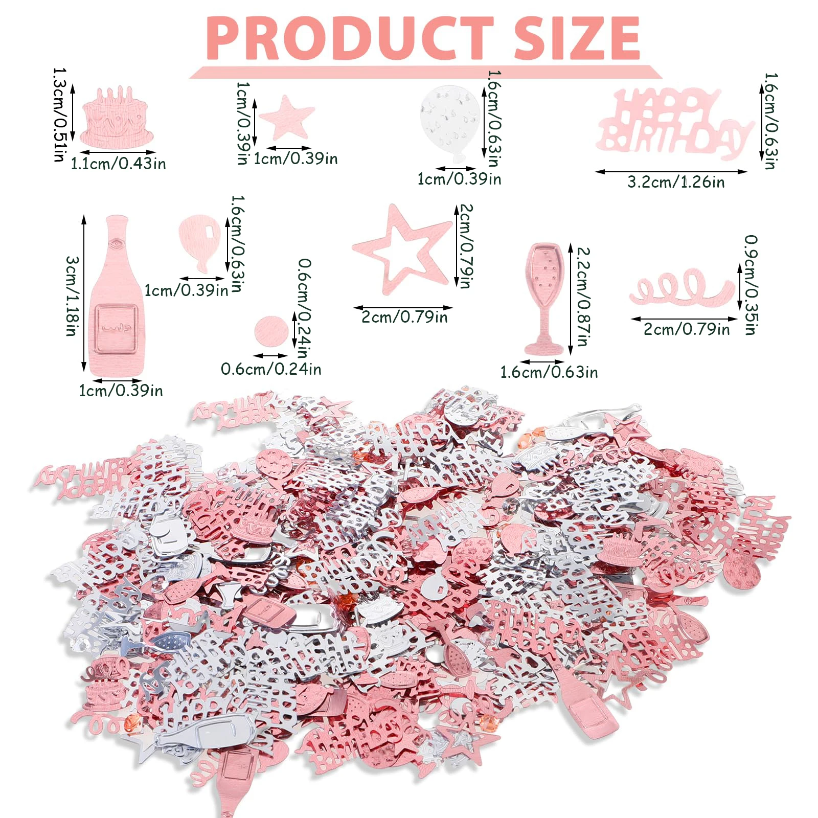 1bag Glitter Rose Gold and Silver Confetti Birthday Supplies Wedding Throw Baby Shower Party Wedding Ceremony Throw Supplies