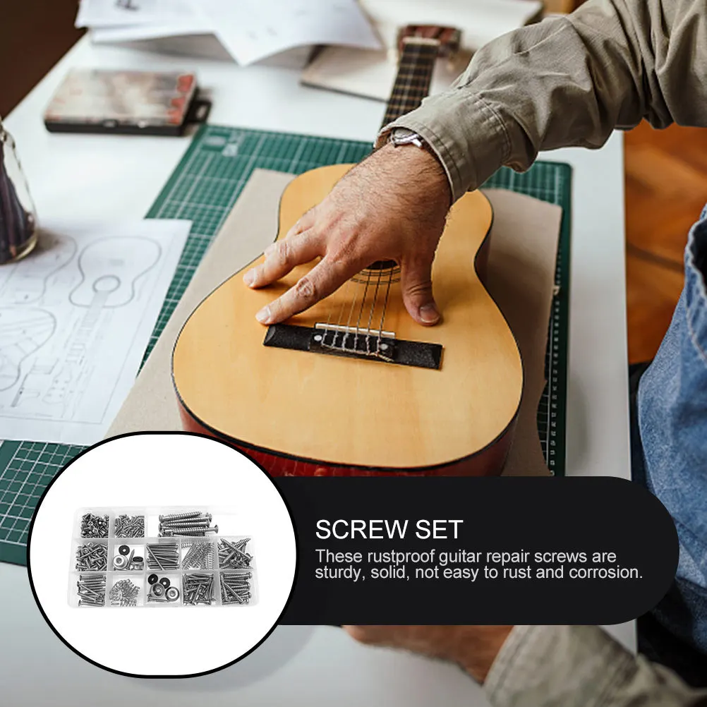 

1Set Guitar Screw Accessories Corrosion Resistant Kit for Guitarists Perfect Gift for Musicians Guitar Screw Kit