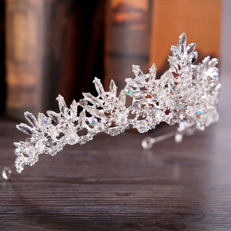 Baroque Rhinestone Crystal Beaded Headband Tiara bride crown wedding Korean Hair Ornaments