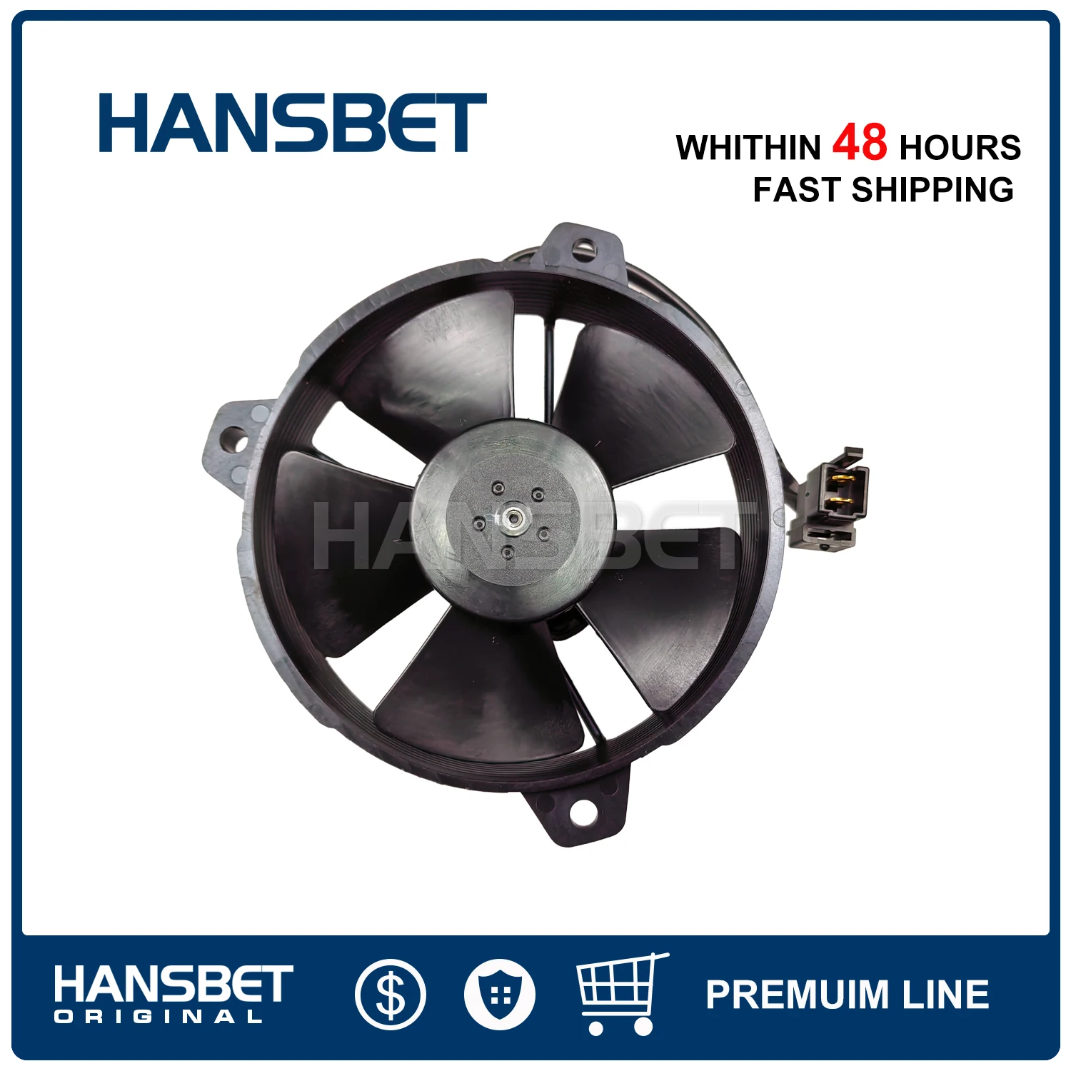 

Motorcycle Cooling fan 30103011 5.2" 12V Puller Fan High Performance Straight Blade 342 CFM VA31-A101-46A Square Plug HANSBET