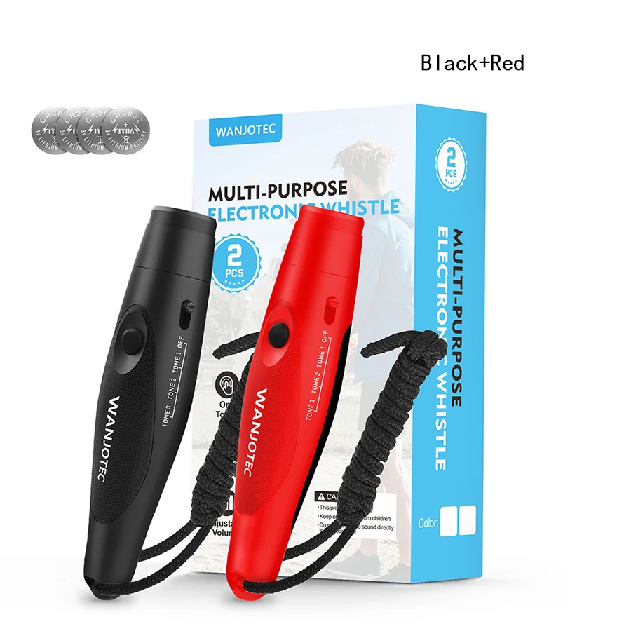 3-Tone Electronic Sports Whistle with Lanyard - Loud Referee Whistle for Coaches, Gym Teachers & Outdoor Training