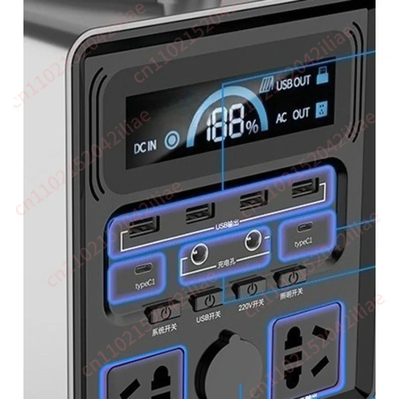 Portable 500W Outdoor Charger Station 220V AC Output, Large Capacity, Emergency Backup Power Supply for Home Camping RV Travel