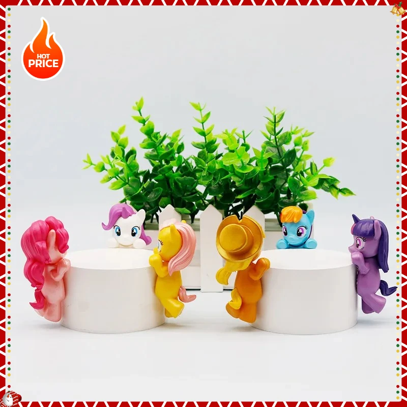 HOT   Anime 12pcs Set My Little Pony 6.7cm Steel FigureTwilight Sparkle Rainbow Dash Applejack Tableware Kids Toys Gifts  HOT