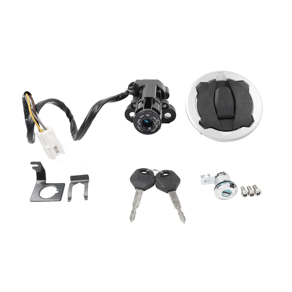 1Set Motorbike Ignition Switch Lock Fuel Gas Cap Key Kits For Kawasaki Ninja 650 Z650 2017 2018 2019 2020 2021 2022 2023