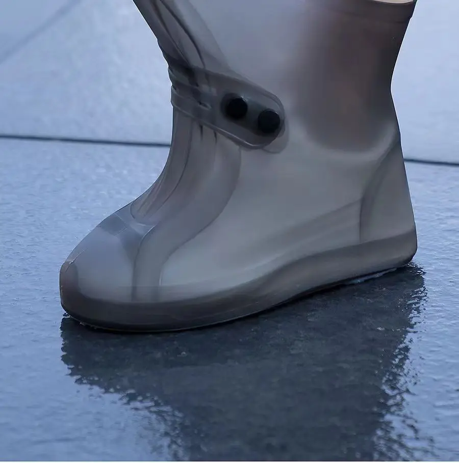 Gummi-Überschuhe für Erwachsene für den Außenbereich, wasserdichte Silikon-Überschuhe, Regentag-Schuhüberzug, wiederverwendbare rutschfeste Regenstiefel – Detail 5