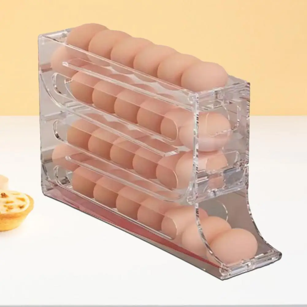 Egg Storage Case Egg Storage Container Capacity Egg Storage Box with Non-slip Design Multi-function Organizer 4 Tier for Kitchen