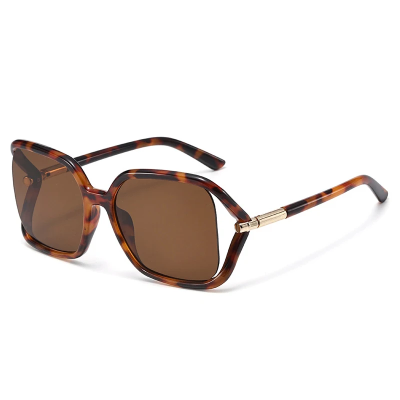 

Ladies' Square Sunglasses Retro Leopard Print Glasses Punk Frame Goggles Fashionable Outdoor Casual Men's Sunglasses UV400