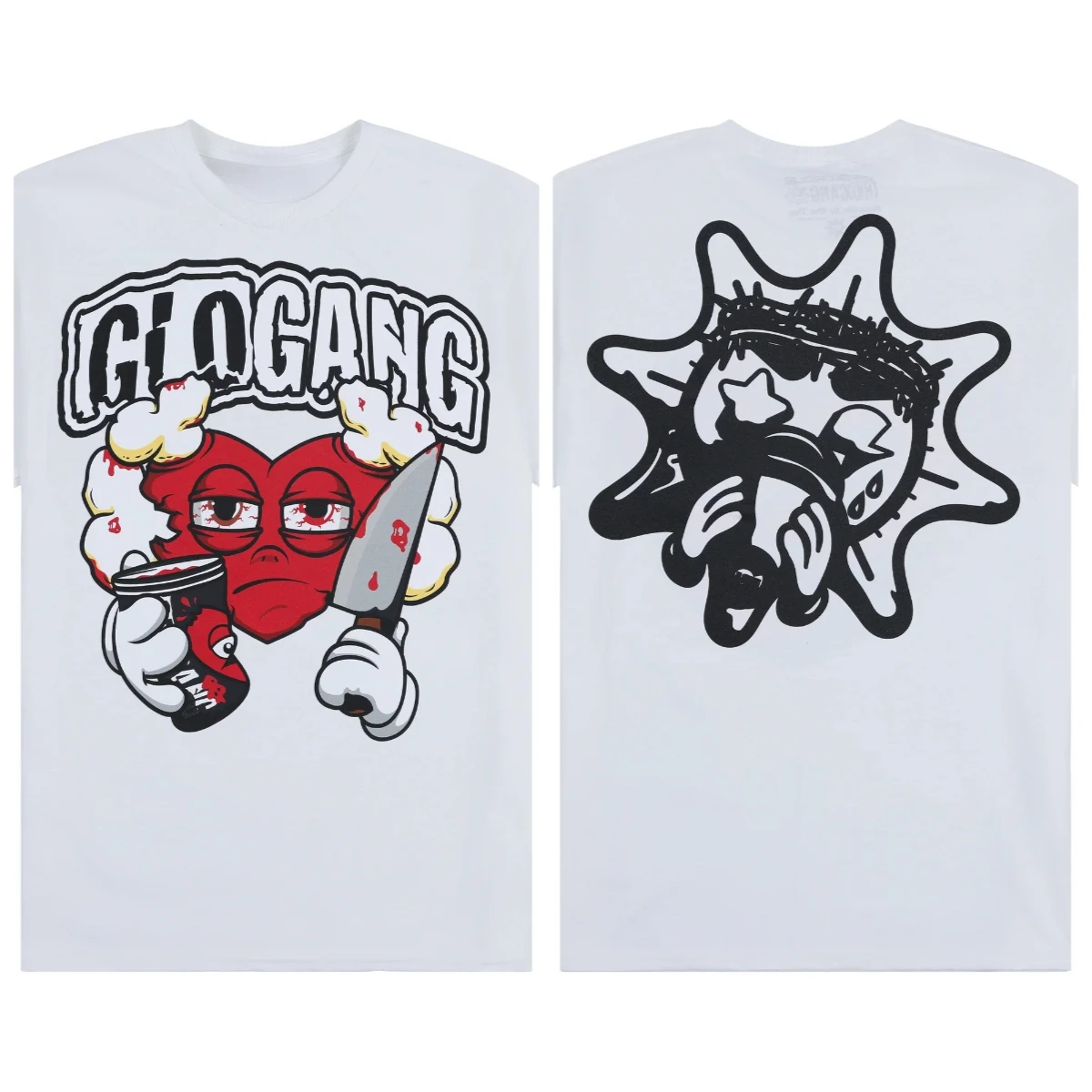 High quality short sleeved men's Glo Gang Boyz World Wide Tee Drinks cartoon Unsix with short sleeved T-shirt