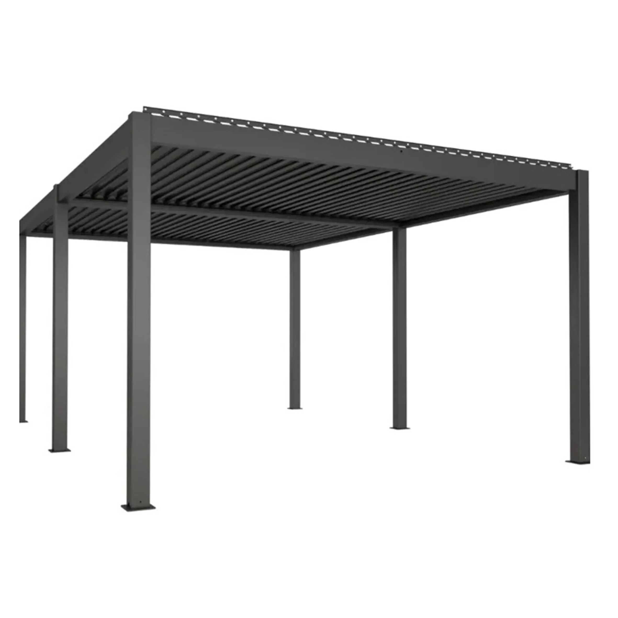 2026 Retractable Shades Windproof Shade Screen Rain,Resistence Outdoor Arch Large Size Louver Stretchable Awning/