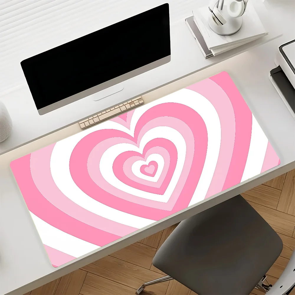 Star Heart Patterns Mouse Pad Anti Slip Rubber Edge Locked Thickened Laptop Gaming Desk Mat
