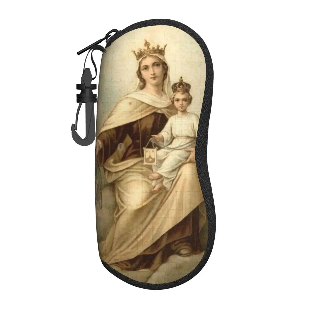 

Custom Our Lady Of Mount Carmel Shell Eyeglasses Protector Cases Cute Sunglass Case Catholic Virgin Mary Glasses Pouch