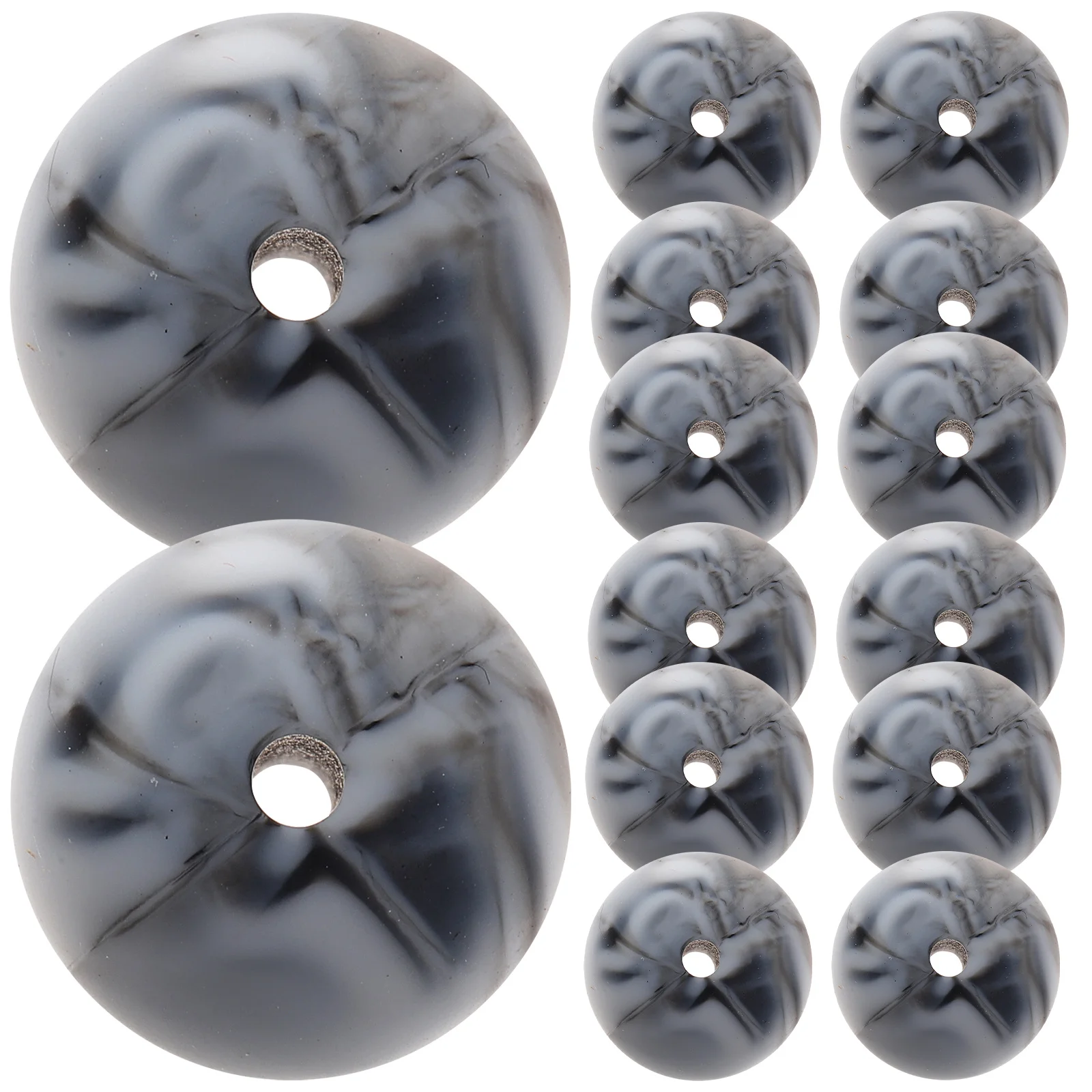 

30 Pcs Silicone Beads DIY Beads​ Bulk Bracelet Printed Jewellery Round for Making