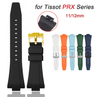 Liquid Silicone Strap for Tissot PRX Series 35mm 40mm Quick Release Men Women Rubber Replacement Watch Band Bracelet 11mm 12mm