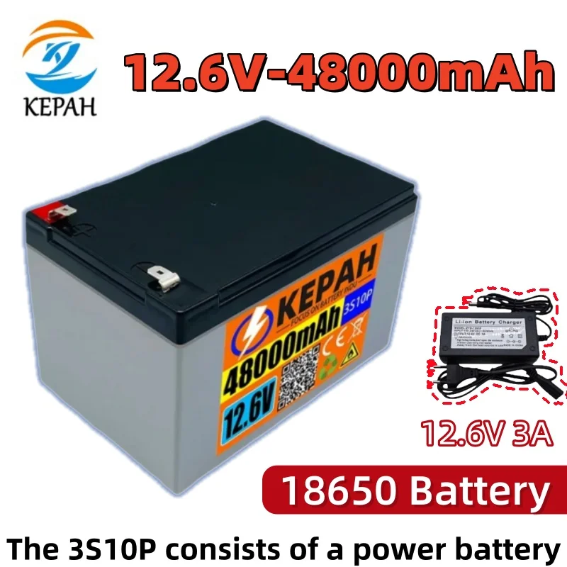 

Long-Runtime Energy Storage Battery｜3S10P 12.6V 48Ah High-Power Li-ion, for 12V Outdoor Equipment