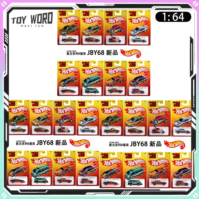 

Коллекционная модель автомобиля Hot Wheels Silver Label Retro Classic JBY68: Новые BMW и Lamborghini из сплава, настольное украшение для коллекционеров