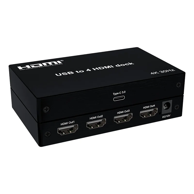 USB To HDMI Audio Splitter & Converter With Metal Construction For Multiple Displays