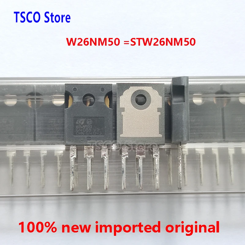 （10Piece /LOT)   W26NM50  STW26NM50 TO-247  New Original