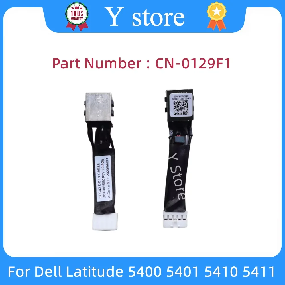 

Y Store New Original For Dell Latitude 5400 5401 5410 5411 EDC41 EDC42 Laptop DC Power Jack Cable DC301013W00 0129F1 129F1