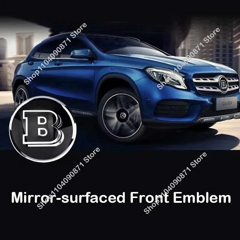 Mirror-surfaced Vehicle Emblem Brabus For MERCEDES BENZ W205 W204 W213 W253 C-Class E-Class A-Class B-Class G-Class GLK GLA CLS