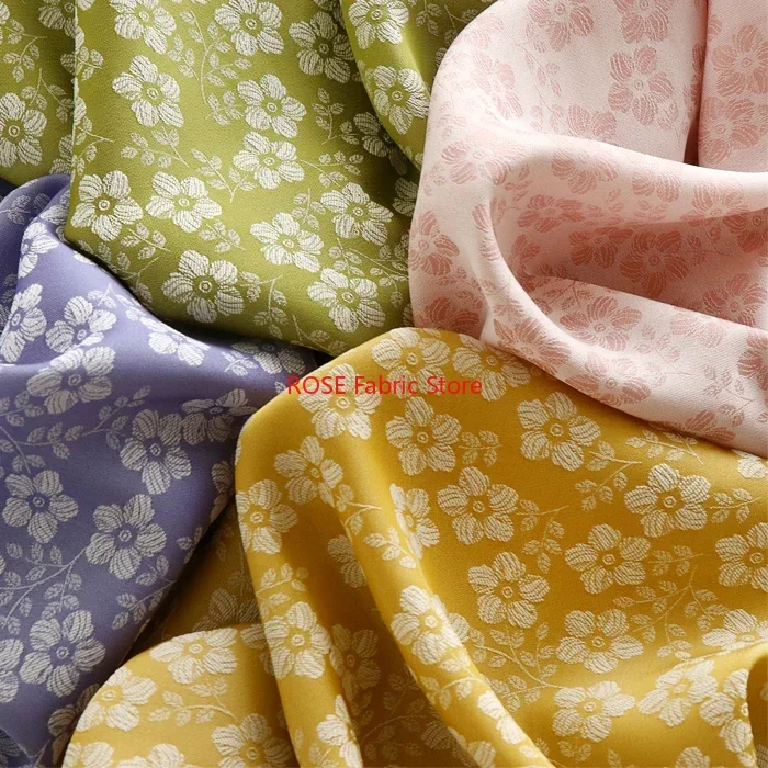 

Flower Prints Stretch Fabric Small Floral Jacquard Fabric Girl Dress, Blouse, Bridal Gown, Skirt, Curtain