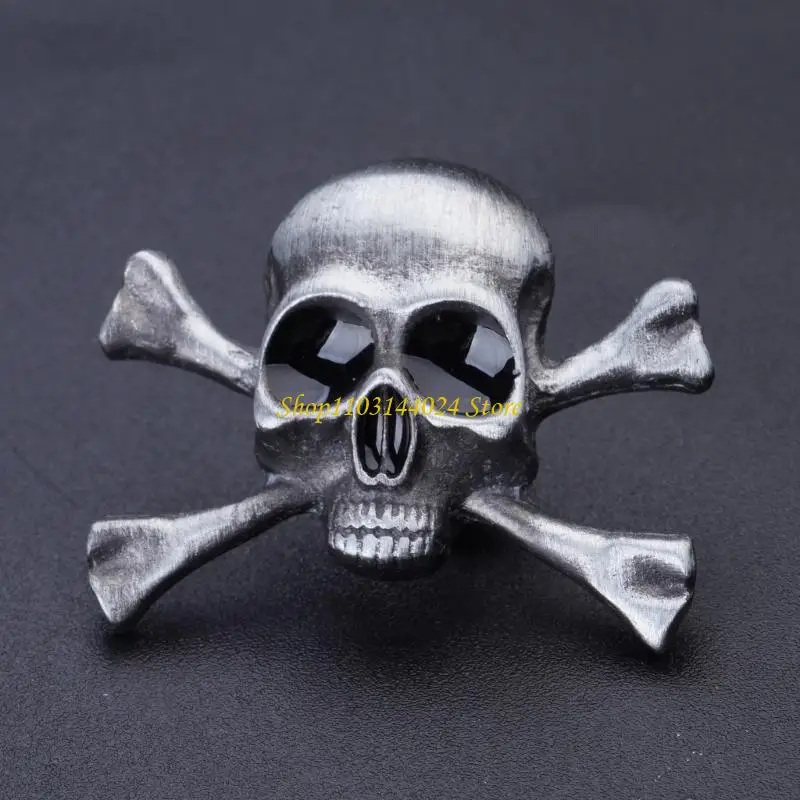 N5KE Gothic Skull Daggers Badge Lapel Pins Skeleton Head Medals Brooch Punk Clothing Pin Clothes Jewelry Halloween Gift