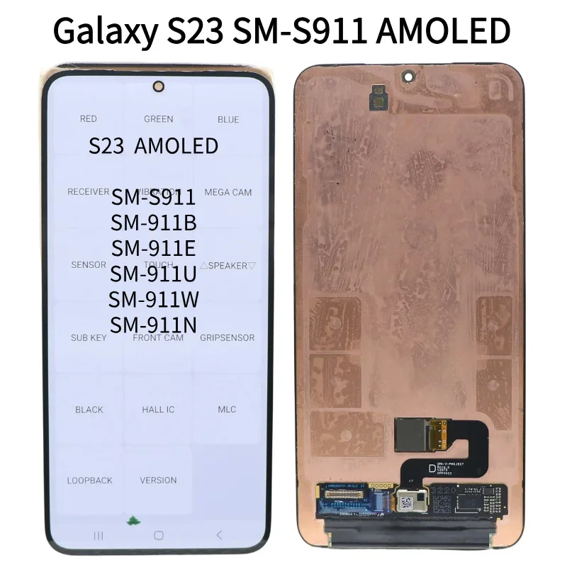 120HZ SUPER AMOLED S23 LCD For Samsung S23 Display Touch Screen Digitizer For S23 SM-S911F S911W S911B LCD Defect