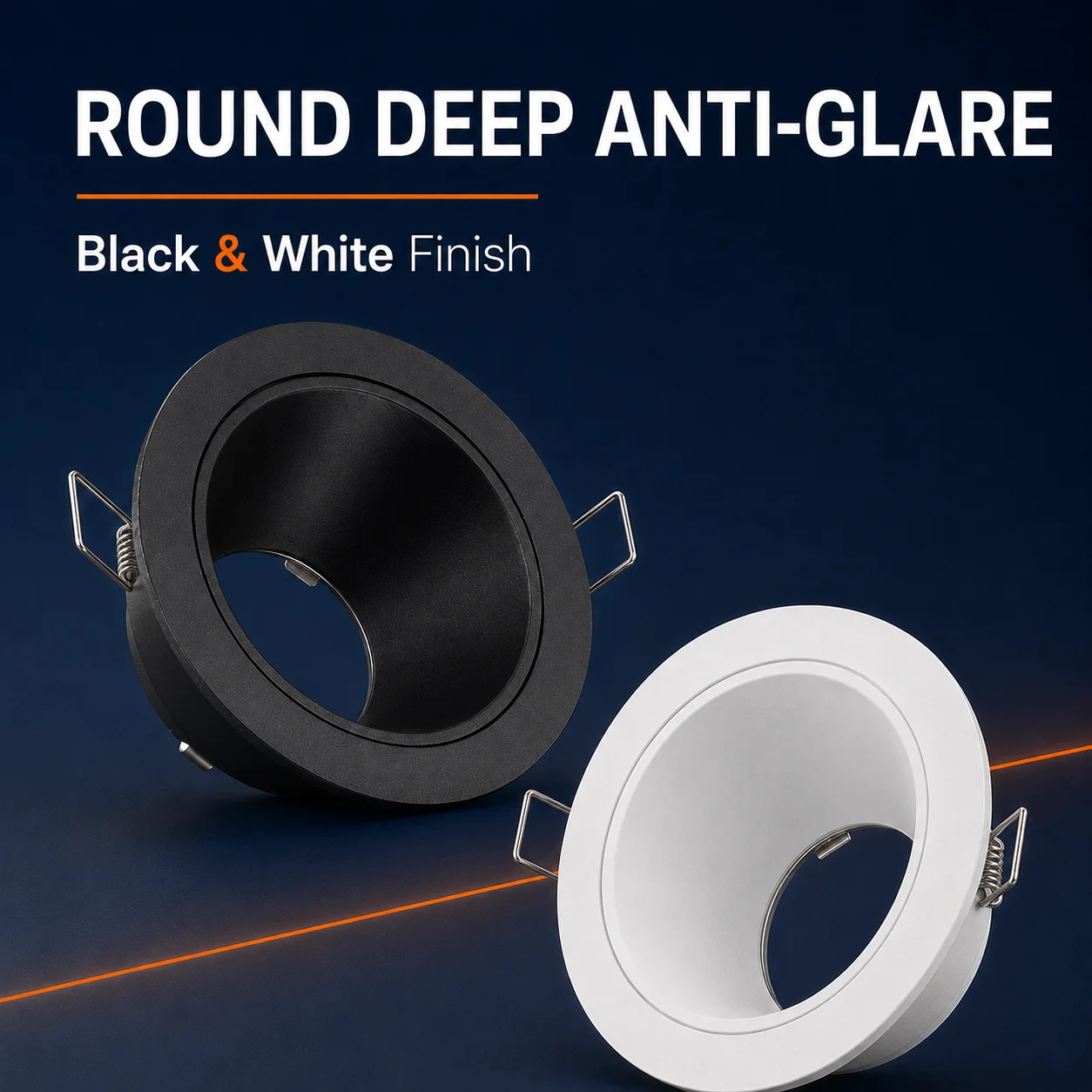 GU10 Spotlight Flush Mount Downlight Round Spotlight Ceiling Light Fixture GU10/G5.3 75mm Reflector Indoor Recessed Down Light