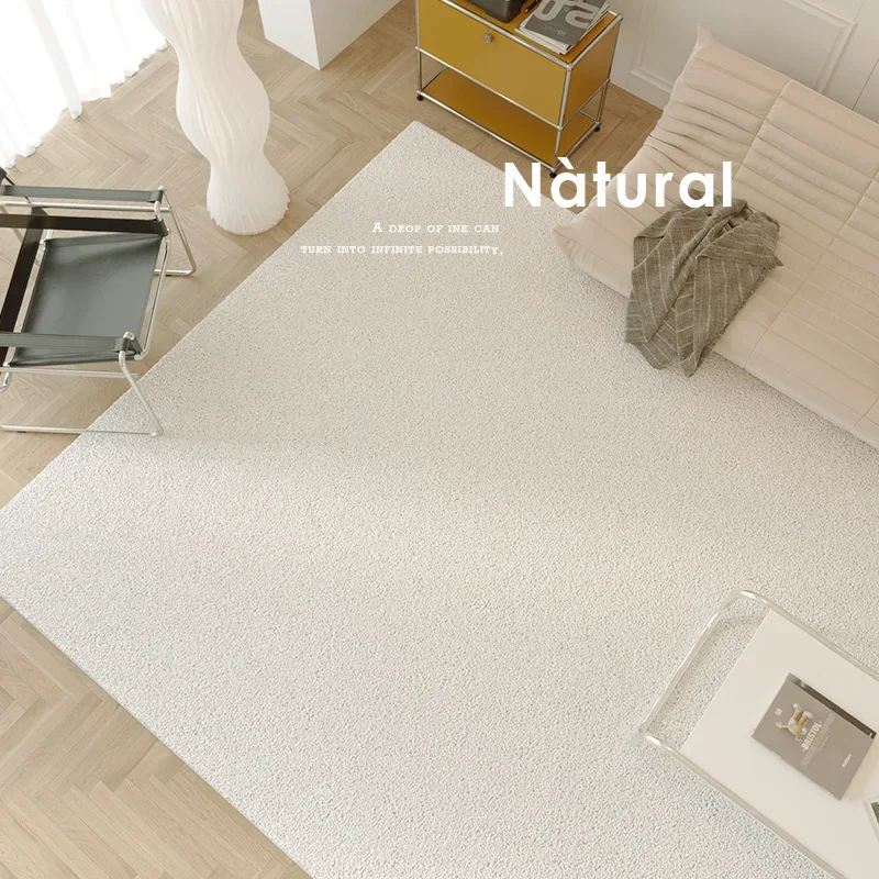 Japanese Minimalist Solid Color Plush Rugs Living Room Decoration Large Area Carpet Bedroom Thickened Soft Carpets Lounge Rug