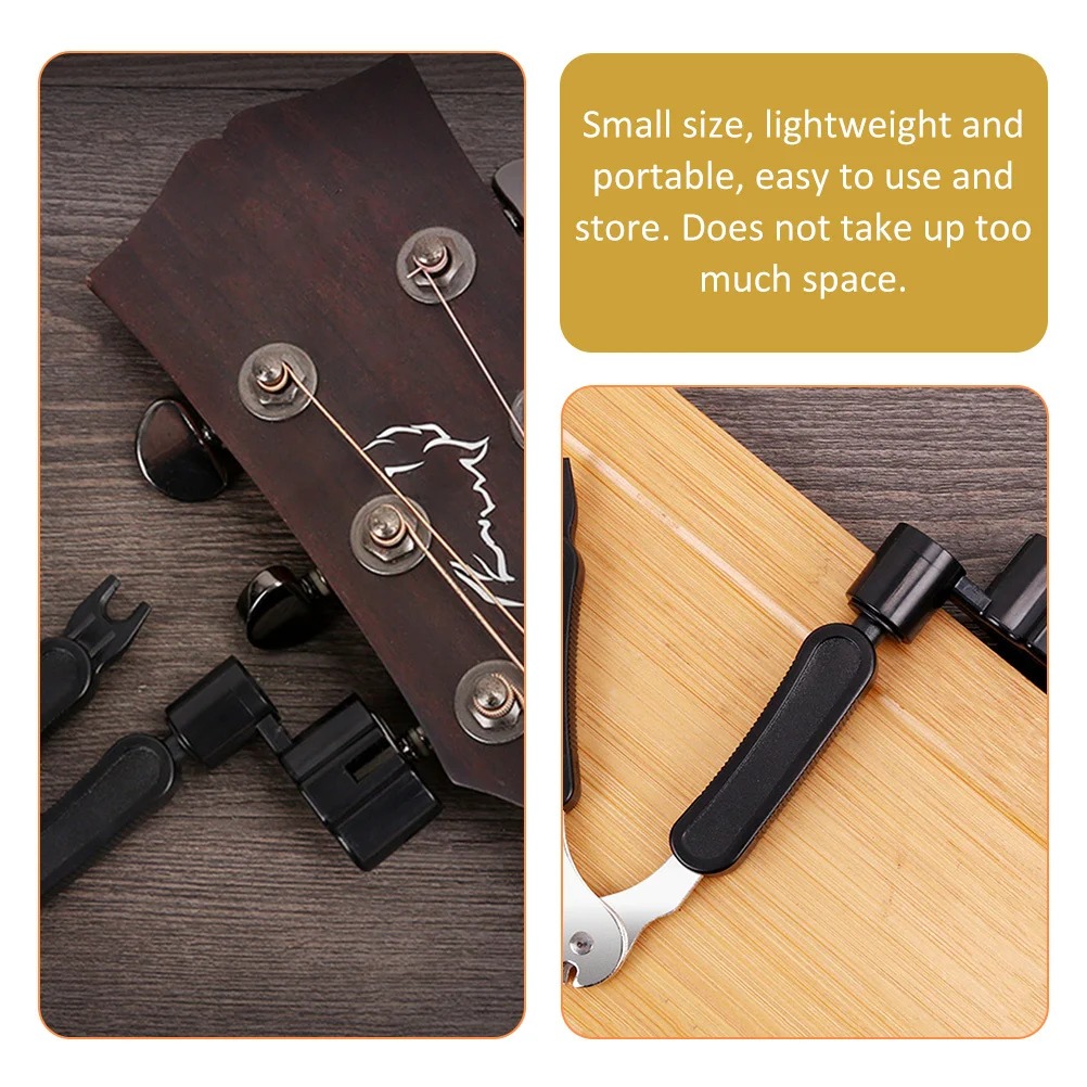 

3-in-1 Guitar String Changing Tool ABS Alloy Lightweight String Winder Cutter Bridge Pin Remover Guitar Maintenance Repair